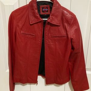 Vintage Red Leather Jacket